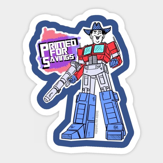 Optimus Jack Sticker by 86edwardlee